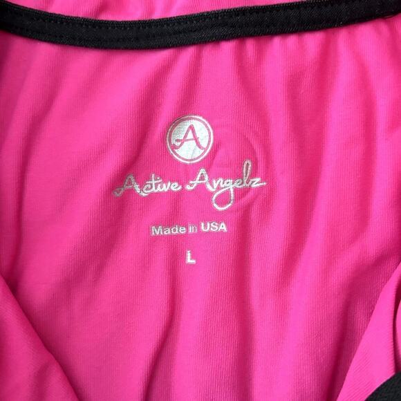 Active Angelz Full Zip Cycling Top Hot Pink Size Large - Picture 6 of 7